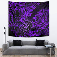 Hawaii Shaka Sign Tapestry Polynesian Pattern Purple Version - Wonder Print Shop
