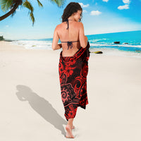 Hawaii Shaka Sign Sarong Polynesian Pattern Red Version - Wonder Print Shop