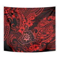 Hawaii Shaka Sign Tapestry Polynesian Pattern Red Version - Wonder Print Shop