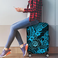 Hawaii Shaka Sign Luggage Cover Polynesian Pattern Sky Blue Version - Wonder Print Shop