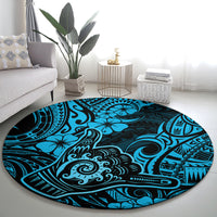 hawaii-shaka-sign-round-carpet-polynesian-pattern-sky-blue-version