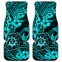 Hawaii Shaka Sign Car Mats Polynesian Pattern Turquoise Version - Wonder Print Shop