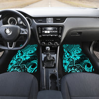 Hawaii Shaka Sign Car Mats Polynesian Pattern Turquoise Version - Wonder Print Shop
