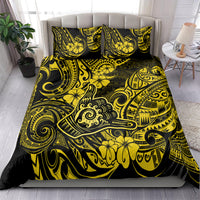 Hawaii Shaka Sign Bedding Set Polynesian Pattern Yellow Version - Wonder Print Shop