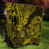 Hawaii Shaka Sign Quilt Polynesian Pattern Yellow Version - Wonder Print Shop