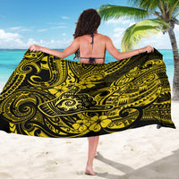 Hawaii Shaka Sign Sarong Polynesian Pattern Yellow Version - Wonder Print Shop