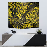 Hawaii Shaka Sign Tapestry Polynesian Pattern Yellow Version - Wonder Print Shop