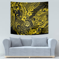 Hawaii Shaka Sign Tapestry Polynesian Pattern Yellow Version - Wonder Print Shop
