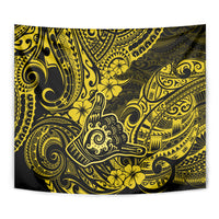 Hawaii Shaka Sign Tapestry Polynesian Pattern Yellow Version - Wonder Print Shop