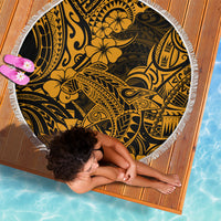 Hawaii Shark Beach Blanket Polynesian Pattern Gold Version - Wonder Print Shop