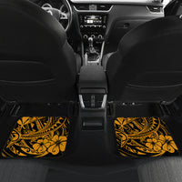 Hawaii Shark Car Mats Polynesian Pattern Gold Version - Wonder Print Shop
