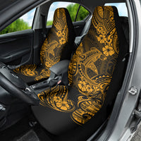 Hawaii Shark Car Seat Cover Polynesian Pattern Gold Version - Wonder Print Shop