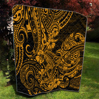 Hawaii Shark Quilt Polynesian Pattern Gold Version - Wonder Print Shop