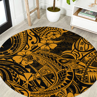 hawaii-shark-round-carpet-polynesian-pattern-gold-version