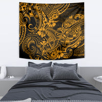 Hawaii Shark Tapestry Polynesian Pattern Gold Version - Wonder Print Shop