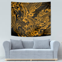 Hawaii Shark Tapestry Polynesian Pattern Gold Version - Wonder Print Shop