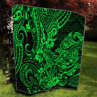 Hawaii Shark Quilt Polynesian Pattern Green Version - Wonder Print Shop