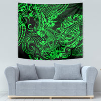 Hawaii Shark Tapestry Polynesian Pattern Green Version - Wonder Print Shop