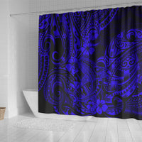 hawaii-shark-shower-curtain-polynesian-pattern-navy-blue-version