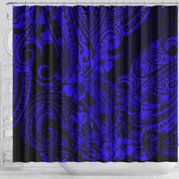 hawaii-shark-shower-curtain-polynesian-pattern-navy-blue-version