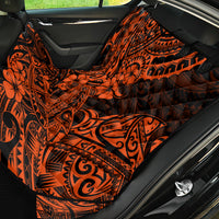 Hawaii Shark Back Car Seat Cover Polynesian Pattern Orange Version - Wonder Print Shop