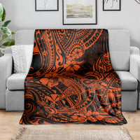 hawaii-shark-blanket-polynesian-pattern-orange-version