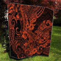 Hawaii Shark Quilt Polynesian Pattern Orange Version - Wonder Print Shop