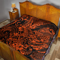 Hawaii Shark Quilt Polynesian Pattern Orange Version - Wonder Print Shop