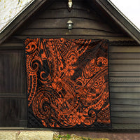Hawaii Shark Quilt Polynesian Pattern Orange Version - Wonder Print Shop