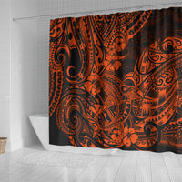 hawaii-shark-shower-curtain-polynesian-pattern-orange-version