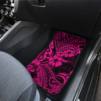Hawaii Shark Car Mats Polynesian Pattern Pink Version - Wonder Print Shop