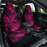 Hawaii Shark Car Seat Cover Polynesian Pattern Pink Version - Wonder Print Shop