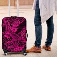 Hawaii Shark Luggage Cover Polynesian Pattern Pink Version - Wonder Print Shop