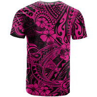 Hawaii Shark T Shirt Polynesian Pattern Pink Version - Wonder Print Shop