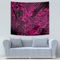 Hawaii Shark Tapestry Polynesian Pattern Pink Version - Wonder Print Shop