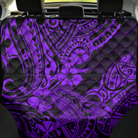 Hawaii Shark Back Car Seat Cover Polynesian Pattern Purple Version - Wonder Print Shop