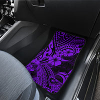 Hawaii Shark Car Mats Polynesian Pattern Purple Version - Wonder Print Shop