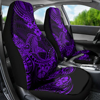 Hawaii Shark Car Seat Cover Polynesian Pattern Purple Version - Wonder Print Shop