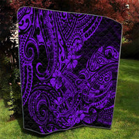 Hawaii Shark Quilt Polynesian Pattern Purple Version - Wonder Print Shop