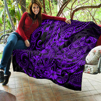 Hawaii Shark Quilt Polynesian Pattern Purple Version - Wonder Print Shop