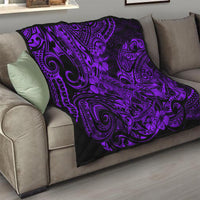 Hawaii Shark Quilt Polynesian Pattern Purple Version - Wonder Print Shop
