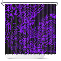 hawaii-shark-shower-curtain-polynesian-pattern-purple-version