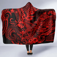 hawaii-shark-hooded-blanket-polynesian-pattern-red-version