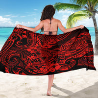 Hawaii Shark Sarong Polynesian Pattern Red Version - Wonder Print Shop