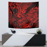 Hawaii Shark Tapestry Polynesian Pattern Red Version - Wonder Print Shop
