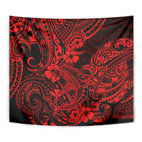 Hawaii Shark Tapestry Polynesian Pattern Red Version - Wonder Print Shop