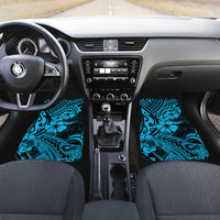 Hawaii Shark Car Mats Polynesian Pattern Sky Blue Version - Wonder Print Shop
