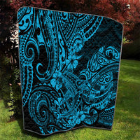 Hawaii Shark Quilt Polynesian Pattern Sky Blue Version - Wonder Print Shop