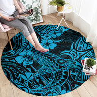 hawaii-shark-round-carpet-polynesian-pattern-sky-blue-version