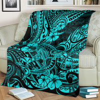 hawaii-shark-blanket-polynesian-pattern-turquoise-version
